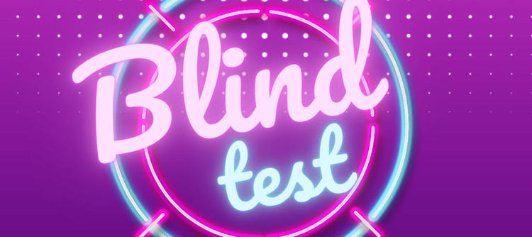 Visuel officiel de l'animation Blind Test créé par LLP Events pour les soirées quiz musical.